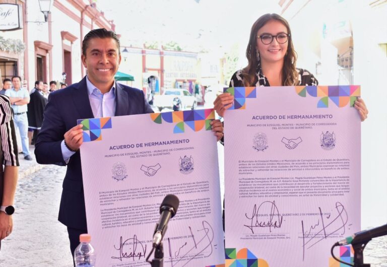 Corregidora y Ezequiel Montes firman acuerdo de hermanamiento