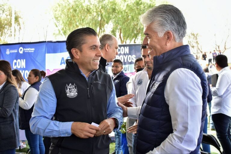 Roberto Sosa Pichardo acompaña al gobernador Mauricio Kuri durante “Jornada Aquí Contigo”