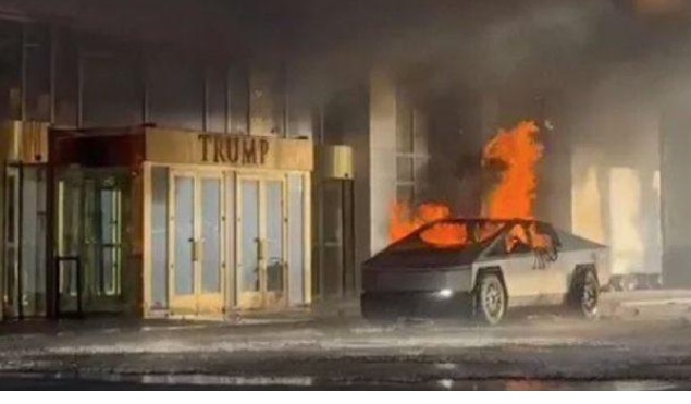 Explota Cybertruck Tesla frente a edificio Trump, en Las Vegas