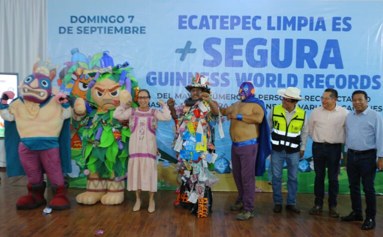 Ecatepec rompe el Récord Guinness de limpieza de espacios públicos con más de 148 mil participantes