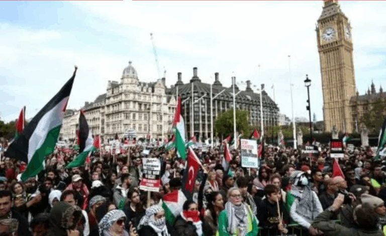 Masivas Marchas Pro-Palestina Sacuden Europa Pese al Alto el Fuego en Gaza