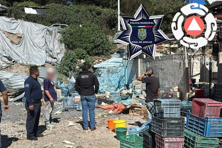 Seis Personas Lesionadas por Explosión de Pirotecnia en Mercado de Pinal de Amoles