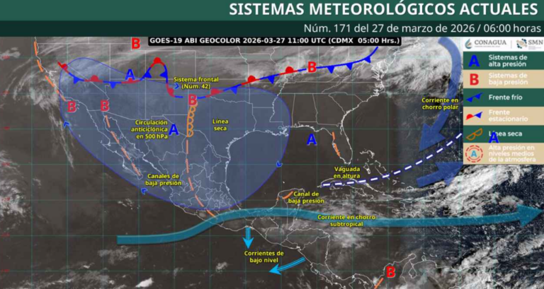 Frente Frío 42 azota el norte