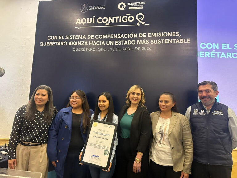 Diputada Perla Flores reconoce a empresas con el Sello Estatal de Bajas Emisiones en Querétaro