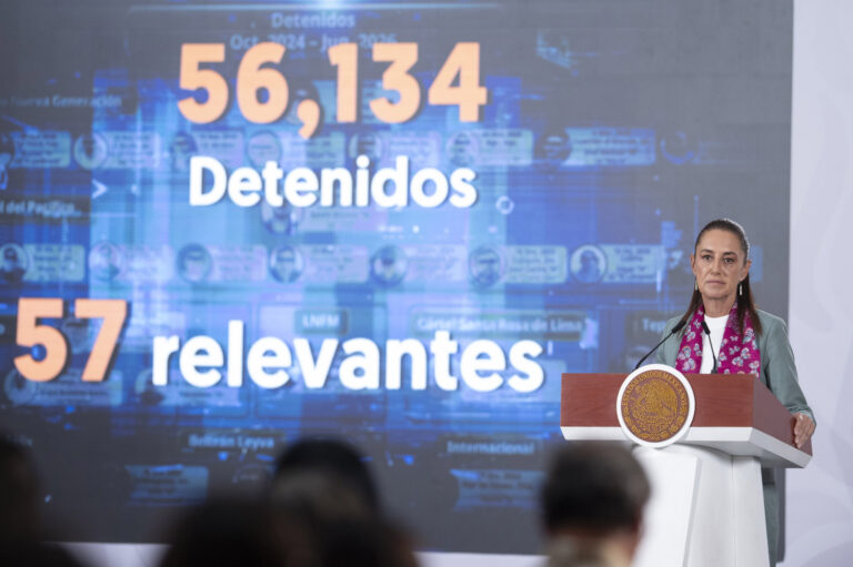 Reducción de homicidios y caso Rocha Moya centran la Mañanera de Claudia Sheinbaum