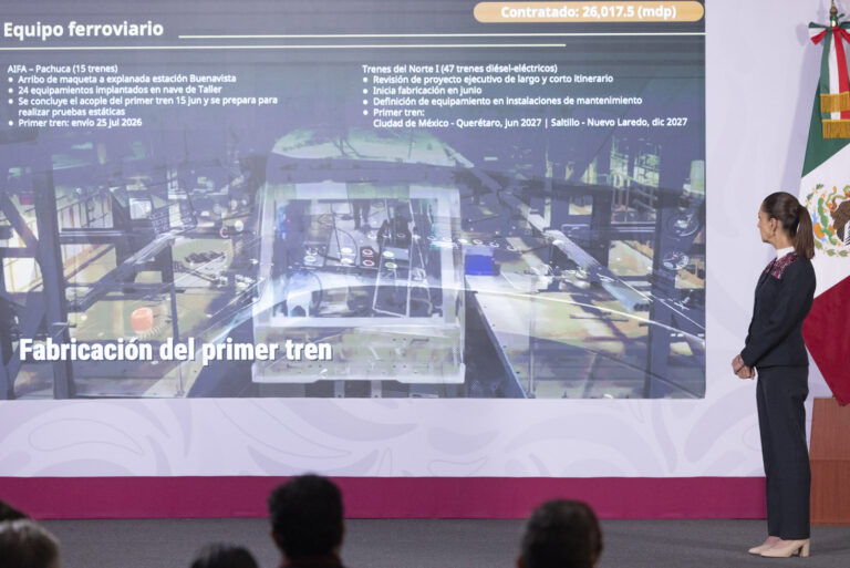 Avances en trenes de pasajeros: Ruta CDMX-Pachuca alcanza 37.6% y CDMX-Querétaro llega al 20%