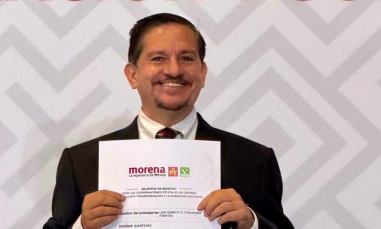 Luis Humberto Fernández formaliza registro para la Coordinación de Morena en Querétaro