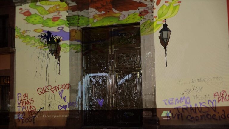 Kuri recalca que se aplicará la ley tras actos de vandalismo en Palacio de Gobierno de Querétaro