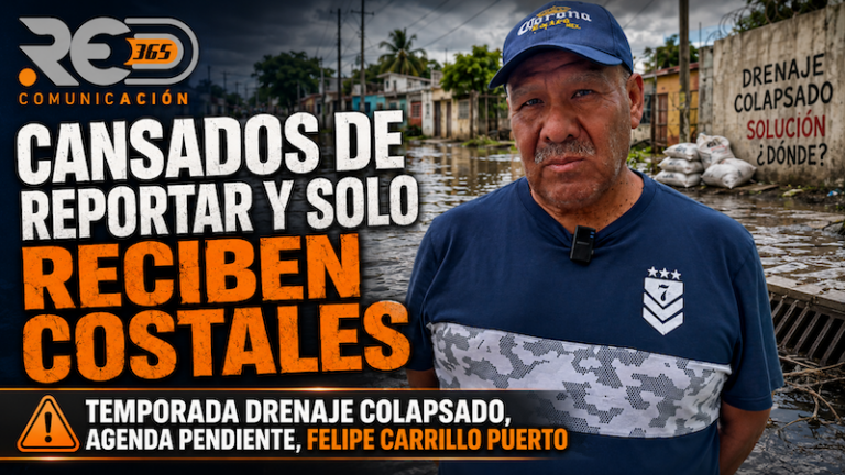 Fernando Ramírez denuncia colapso de drenaje y brote de aguas negras en casas de la delegación Carrillo Puerto